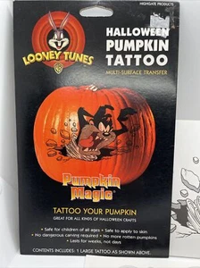 Taz und Tweety Vogel Halloween Kürbis / temporäre Körpertattoos - Bild 1 von 5