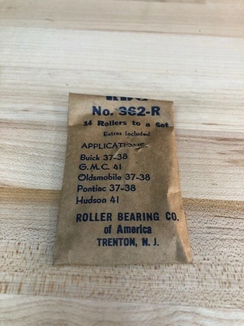 1937-41 GM & HUDSON ROLLER BEARING REPLACEMENT ROLLERS Foto 1 de 1