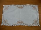 Vintage, Madeira Lace Embroidery, Oblong Linen Placemat, Doily,  Set of 2