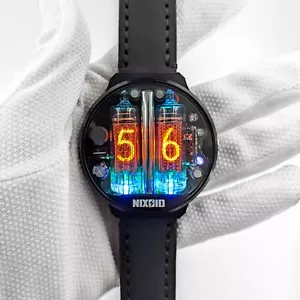 Steampunk Nixie Tube seltene Armbanduhr Nixoid Next (Metall, Saphir) - Bild 1 von 10