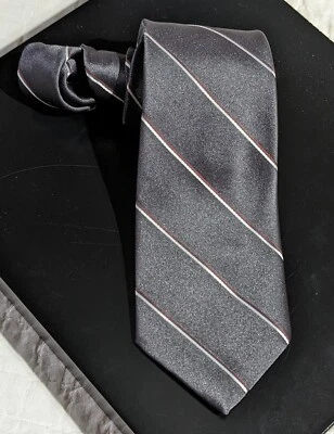 Corbata de Colección Wembley 56x3.25 Gris Rojo Blanco Laúd Satines Repp Univ Ohio Foto 1 de 4