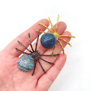 5 Stck. Natürliche Lapislazuli Spinne Reiki Kugel Kristall Quarz Heilung Dekorieren - Bild 1 von 6