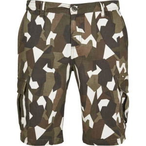 Urban Classics Geometric Camo Stretch Twill Cargo Shorts Camouflage - Picture 1 of 23