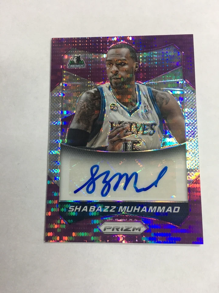 2014-15 Panini Prizm Shabazz Muhammad #33 Purple Pulsar Numbered 22/49 Auto Rare - Image 1 of 4