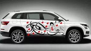 BETTY BOOP TRIBAL VINYL DECAL CAR TRUCK HOOD SIDE - Picture 1 of 2