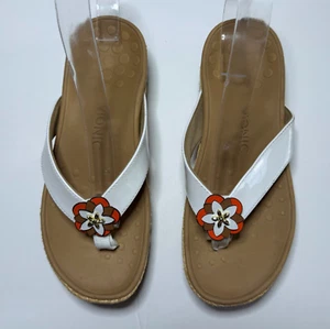 Sandalias Vionic Mimi para mujer talla 6 flores cómodas cuña plataforma chanclas zapatos - Imagen 1 de 11