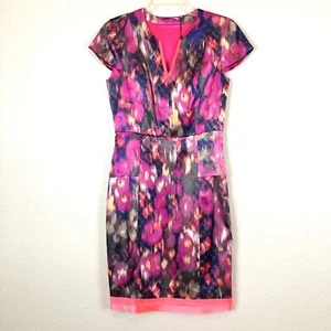 T Tahari Watercolor Floral Sheath Dress size 6 New - Bild 1 von 11