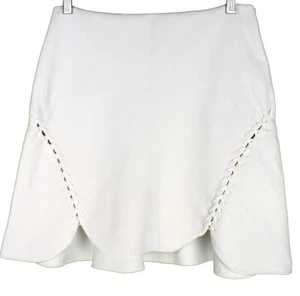 Alexander Wang Short Braided Crepe Knit A-Line Skirt Size 12 - Picture 1 of 4