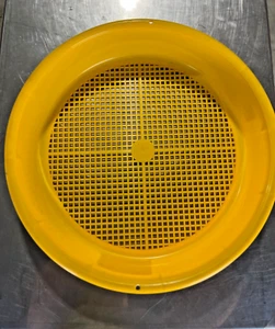 Alvey Bait Sieve - Yellow Plastic - Round Bait Sieve - 400mm Wide - Picture 1 of 4