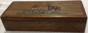 Horse Racing Wooden Trinket Wood Box - Picture 1 of 9
