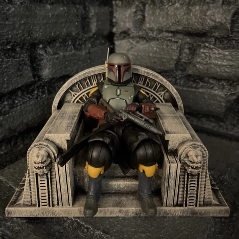 Star Wars Black Series Boba Fett Throne 1/12 Figure Custom The Mandalorian Book Cover