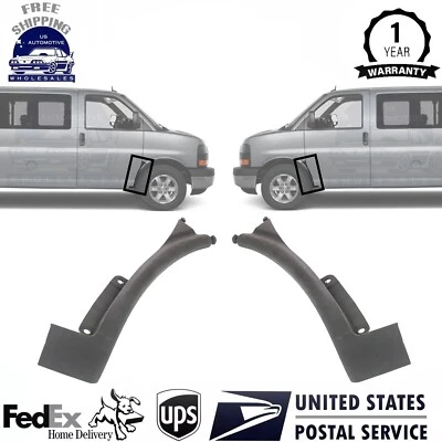 Front Fender Flare Trims Left & Right Side  For 1996-21 GMC Savana Chevy Express - Image 1 of 4