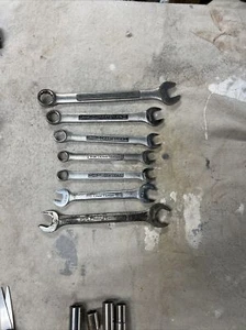 Craftsman Wrench Lot 7pc 12 Pt. Comb. Wr.  7/16" 11/16" 18/16mm 14,13,11,14/12MM - Bild 1 von 6