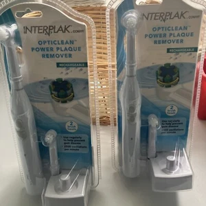 INTERPLAK OPTICLEAN POWER PLAQUE REMOVER - RECHARGEABLE Pack Deal Toothbrush - Picture 1 of 3