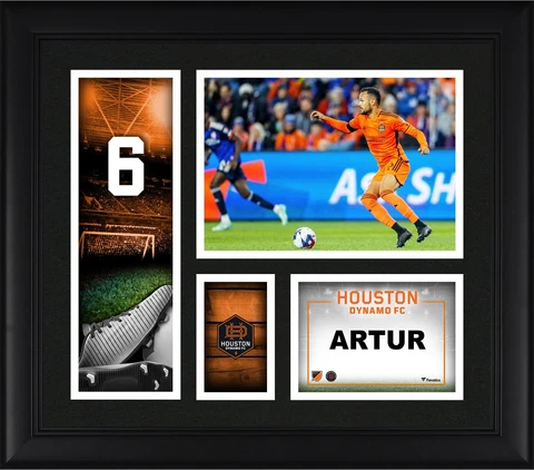 Artur Houston Dynamo FC Framed 15" x 17" Player Core Collage Cover