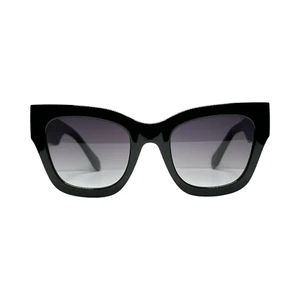 Quay By The Way Designer Chic Oversized Sunglasses Black Frame Smoke Lens - Picture 1 of 4