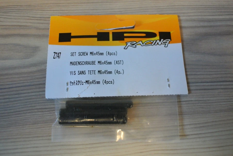 3 Stück HPI Madenschraube Z747 BAJA 5B SS 5T 2.0  M6 x 45mm HZ747 NEU - Bild 1 von 1