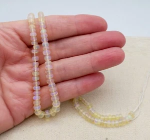 Rondelle Bead ~ ETHIOPIAN WELO FIRE OPAL STRAND ~ 18-1/2" Long & 9 Grams - Picture 1 of 2