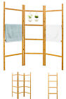 XL Handtuchleiter Bambus - 180x180 Kleiderleiter Wandleiter Regal Wäscheständer