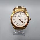 Caravell Bulova Watch Women Rose Gold Tone White Dial Round 37Mm New Battery