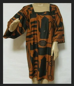 VTG 1970s NEIMAN MARCUS VINTAGE SMOCK APRON - Soft Polished Cotton MADE n JAPAN - Picture 1 of 5