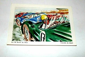 Carte Postale Ancienne 24 Heures Mans Jaguar Alpine Ferrari 1 Course Auto Sport - Imagen 1 de 2