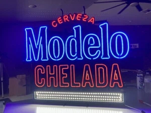 🌟 NEW Modelo Chelada Motion Color Changing Customizable LED Neon Beer Bar Sign - Picture 1 of 16