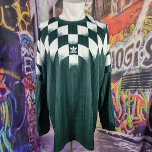 Adidas Originals Rekive Graphic Long Sleeve Soccer Retro Jersey Shirt XL (B14) - Picture 1 of 8
