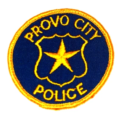 PROVO CITY – POLICE - UTAH UT Sheriff Police Patch VINTAGE OLD MESH USED 3” - Image 1 of 2