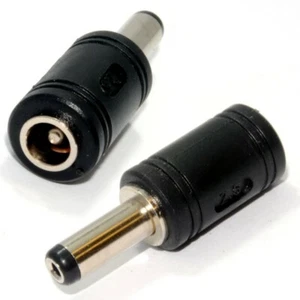 2.5MM X 5.5MM DC EN LÍNEA A 2.1MM X 5.5MM DC JACK ENCHUFE ADAPTADOR CONVERTIDOR - Imagen 1 de 10