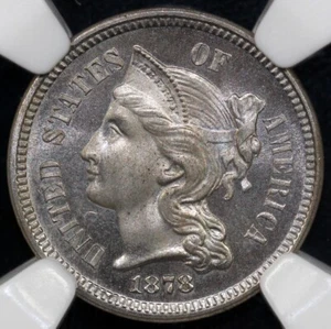 1878 3cn Proof Three Cent Nickel NGC and CAC PF 65 CAMEO - Picture 1 of 5