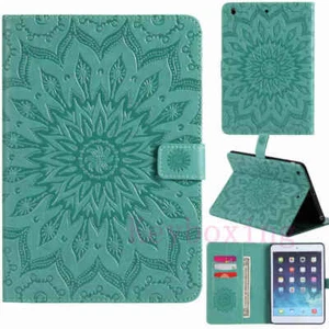 Embossed Smart Flip Leather Stand Case Cover For iPad 5th 6th Gen/Mini/Air/Pro - Picture 1 of 45