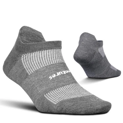 Calcetines deportivos Feetures ultra ligeros con lengüeta al tobillo para hombre y mujer, gris jaspeado M... Foto 1 de 4