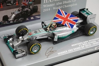 1:43 MINICHAMPS 410140544 Mercedes-AMG Petronas W05 Hybrid Abu Dhabi GP 2014 #44 - Image 1 of 4