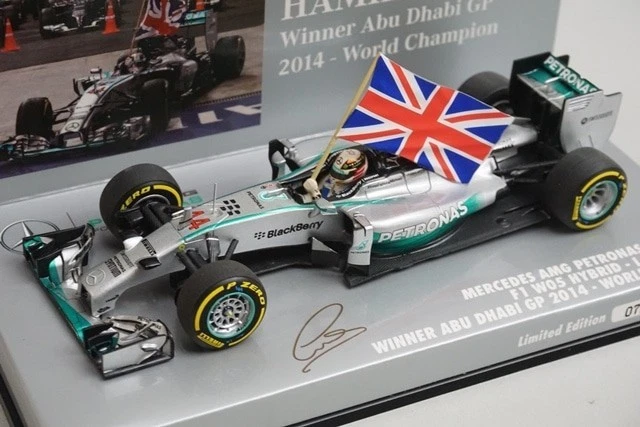 1:43 MINICHAMPS 410140544 Mercedes-AMG Petronas W05 Hybrid Abu Dhabi GP 2014 #44 - Image 1 of 4