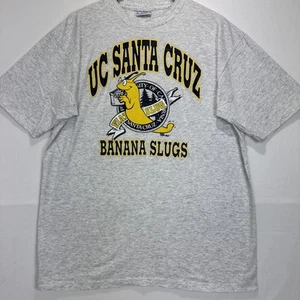 Camiseta De Colección Años 90 UC Santa Cruz Puntada Única Talla XL Gris Todos los Deportes Hecha en EE. UU. - Imagen 1 de 10