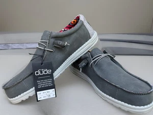 Hey Dude Wally Men’s Slip-on Shoes Color Recycled Leather Quarry Size M13 - Imagen 1 de 4