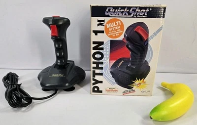 Quickshot Python 1M Joystick (QS-137F) Sega, Commodore, Atari & Amstrad - Tested - Image 1 of 4