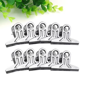 10 piezas clips de bolsa de astillas de acero inoxidable sellado de metal para sellador de bocadillos de alimentos - Imagen 1 de 12