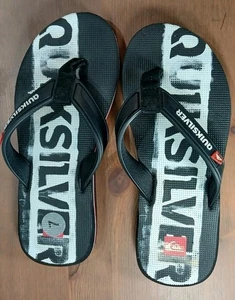 Quiksilver Graphic Print Flip Flops men's size 7 - Picture 1 of 7