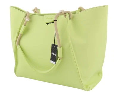 O BAG California Damen Tasche OS hellgrün Verschluss Doppelgriffe Trapez Shopper - Bild 1 von 4