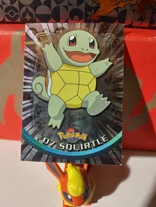 Carta Pokemon Topps #07 Squirtle Holo Foil Logo Nero Serie Lp - Foto 1 di 3