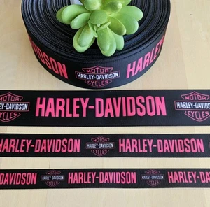 5/8, 7/8 & 1.5" (1 YD) Harley-Davidson Ribbon Biker Motorcycle Pink Harley - Picture 1 of 1