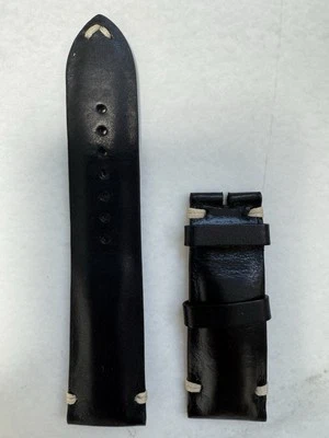 Correa de cuero negra Montblanc 22 mm X 20 mm Foto 1 de 4