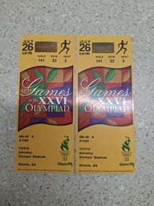 1996 Atlanta Olympics Ticket Stub Lot Leichtathletik 26. Juli Olympiastadion - Bild 1 von 5