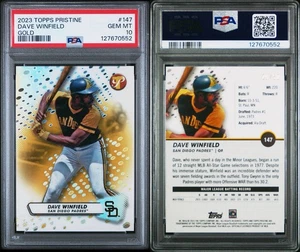 2023 Topps Pristine #147 Dave Winfield Gold Refractor /50 PSA 10 GEM MINT - Picture 1 of 3