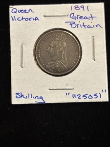 1891 Großbritannien Schilling Silber Queen Victoria Silber "1125051" UK England - Bild 1 von 24