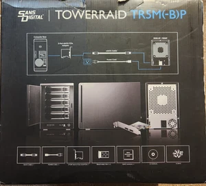 Sans Digital TowerRAID TR5M(-B)P 5 Bay eSATA 6Gbps RAID 0,1,5,JBOD Disk Array - Picture 1 of 9