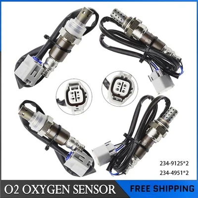 Sensor superior e inferior de oxigênio O2 para 2009-2010 Jaguar XF XFR V8 4.2L V8 5.0L 4PCS - Imagem 1 de 4