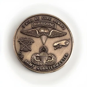 Moneda Desafío Aparador Aerotransportado Intendente Ejército de Estados Unidos "Estaré Seguro Siempre" - Imagen 1 de 6